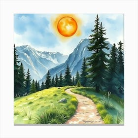 Watercolor Landscape 2 Canvas Print