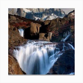 Waterfall In Chile Canvas Print