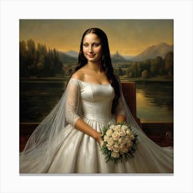 Monalisa wedding Canvas Print