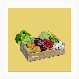 Crate Of Vegetables Canvas Print