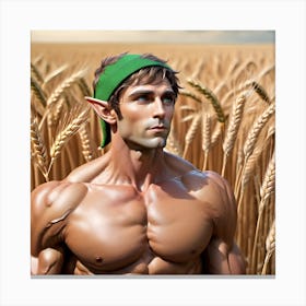 Elf In The Wheat Field Canvas Print