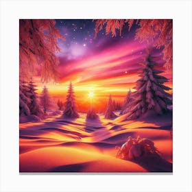 Snowy Landscape Canvas Print