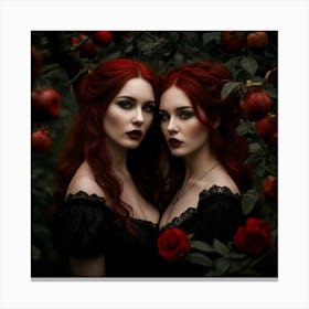 Two Red Haired Women Canvas Print