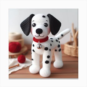 Amigurumi, Dalmatian dog Canvas Print