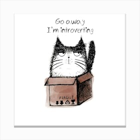 Go Away I'M Introverting Canvas Print