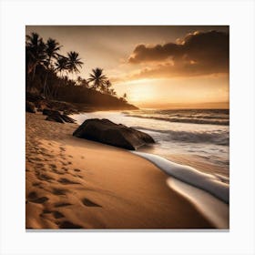 Sunset On The Beach 733 Canvas Print
