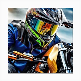 Motorcycle Rider 2 Canvas Print