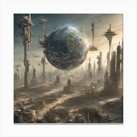 Futuristic Cityscape Canvas Print