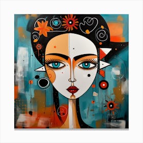 Woman With Blue Eyes Canvas Print