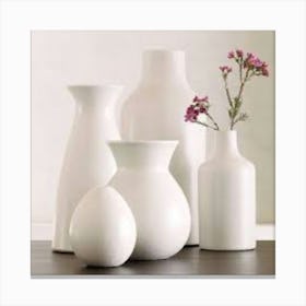 White Vase Canvas Print