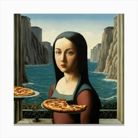 The Venus Offers A Huge Pizza To Us And There Is A (1) Canvas Print
