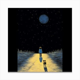 Boy And His Dog Canvas Print