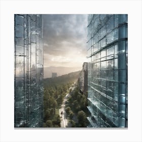 Glass Skyscraper Canvas Print
