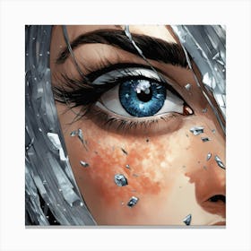 Girl With Blue Eyes Canvas Print