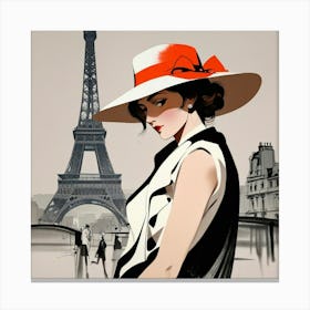 French woman in Paris 4 Canvas Print