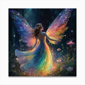 Rainbow Fairy lady Canvas Print