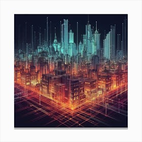 Futuristic Cityscape 24 Canvas Print