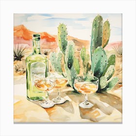 Drink In The Cactus Desert Canvas Print
