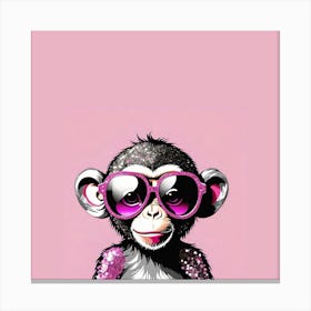 Monkey Pnk Canvas Print