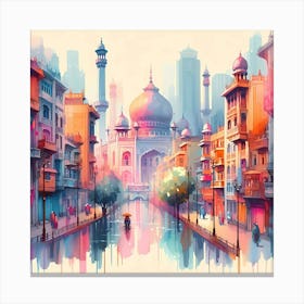 Taj Mahal Painting 2 Canvas Print