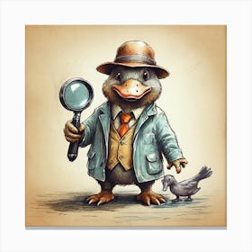 Detective Duck 15 Canvas Print