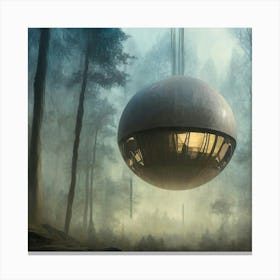 Futuristic House In The Forest Canvas Print