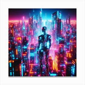 Futuristic Cityscape 25 Canvas Print