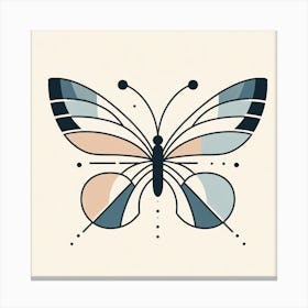 Boho Minimalist Butterfly II Canvas Print