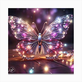 Butterfly With Sparkles Canvas Print