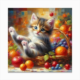 Kitten playfulness 2 Canvas Print