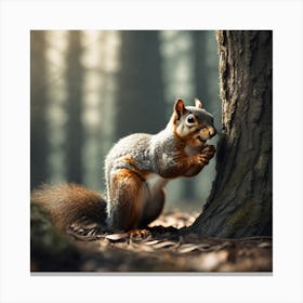 Squirrel In The Forest 187 Canvas Print