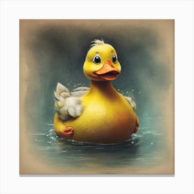 Duck In Water 2 Canvas Print