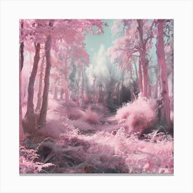 Surreal Nude Forest Landscape A Surreal Forest Where Trees Plants And The Ground Are All Colored 737259256 Canvas Print