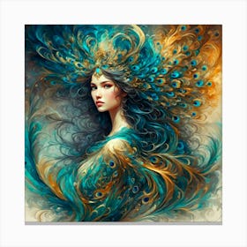 peacock princess 1 Canvas Print