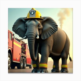 Flux Dev A Majestic Adult Elephant Stands Proudly Wearing A Ye 0 Canvas Print