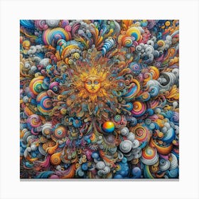 Psychedelic Sun Canvas Print