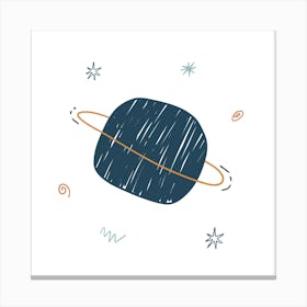 Cute Planet Space Kids Room 2 Canvas Print