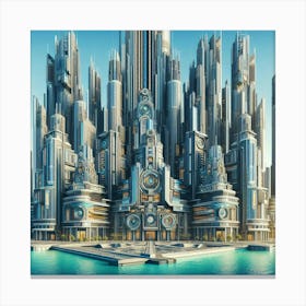 Futuristic City 54 Canvas Print