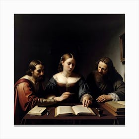 Reading Of The Scriptures Canvas Print