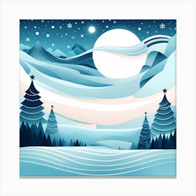 Winter Magic Vector Art 6 Canvas Print