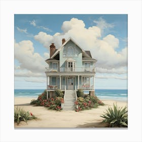 House On The Beach Canvas Print