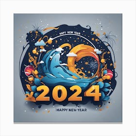 New Year 2024 Canvas Print