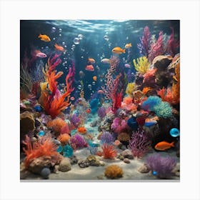 underwater Coral Reef Canvas Print