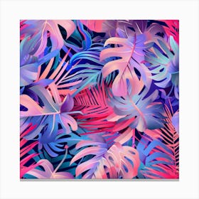 Tropical Leaves Wallpaper Canvas Print