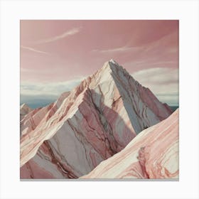 Default Pink And White Marble Mountain I Art 2 Canvas Print