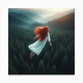 Flying girl Canvas Print