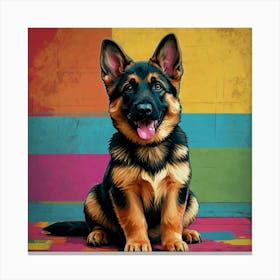 German Shepherd Puppy Canvas Print