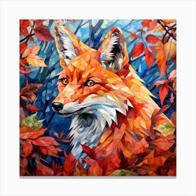 Fox In Autumn 1 Canvas Print