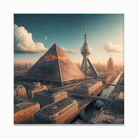 Futuristic Cityscape 8 Canvas Print