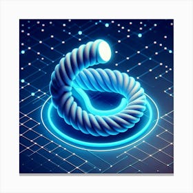 Spiral Neon Rope Canvas Print